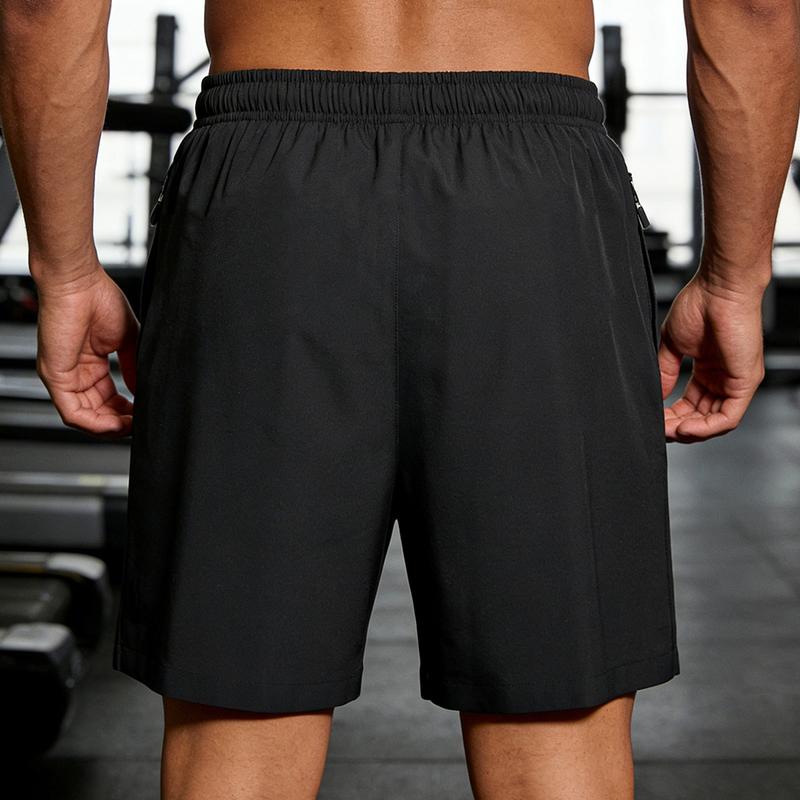 4 piezas Shorts deportivos casuales de verano para hombres, con bolsillos con cremallera - Tela transpirable, diseño atlético con bolsillo resguardado para teléfono y tira reflectante